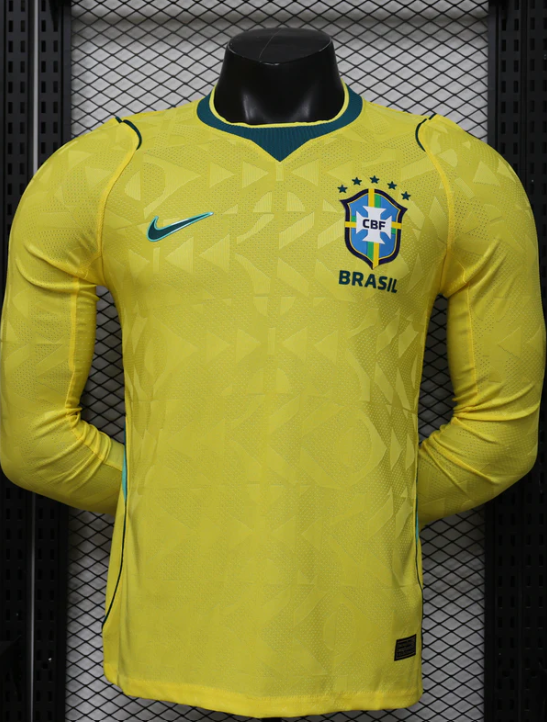 2026 Brazil Home World Cup Kit Long Sleeve Player Version