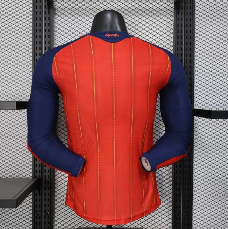 2026 Spain Home World Cup Kit Long Sleeve Player Version