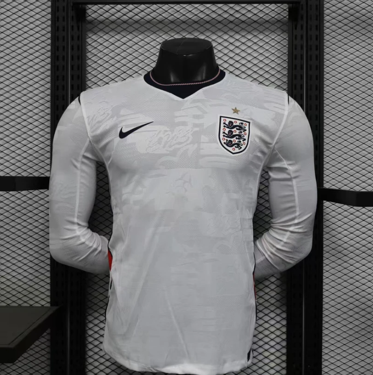 2026 England Home World Cup Kit Long Sleeve Player Version