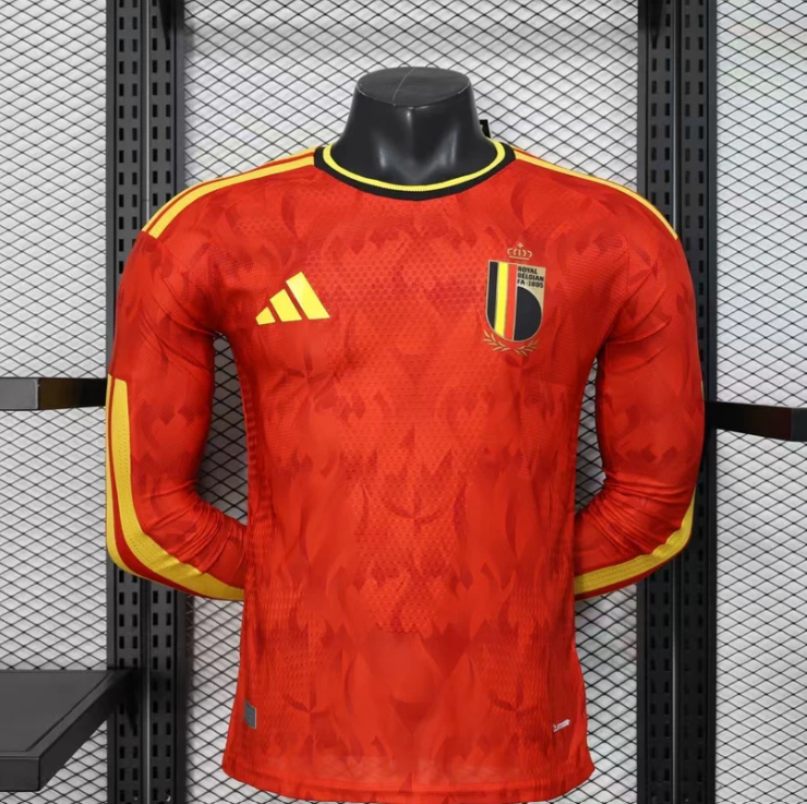 2026 Belgium Home World Cup Kit Long Sleeve Player Version