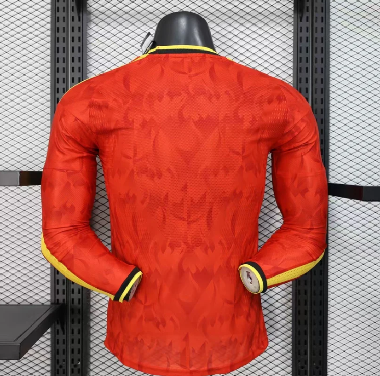 2026 Belgium Home World Cup Kit Long Sleeve Player Version