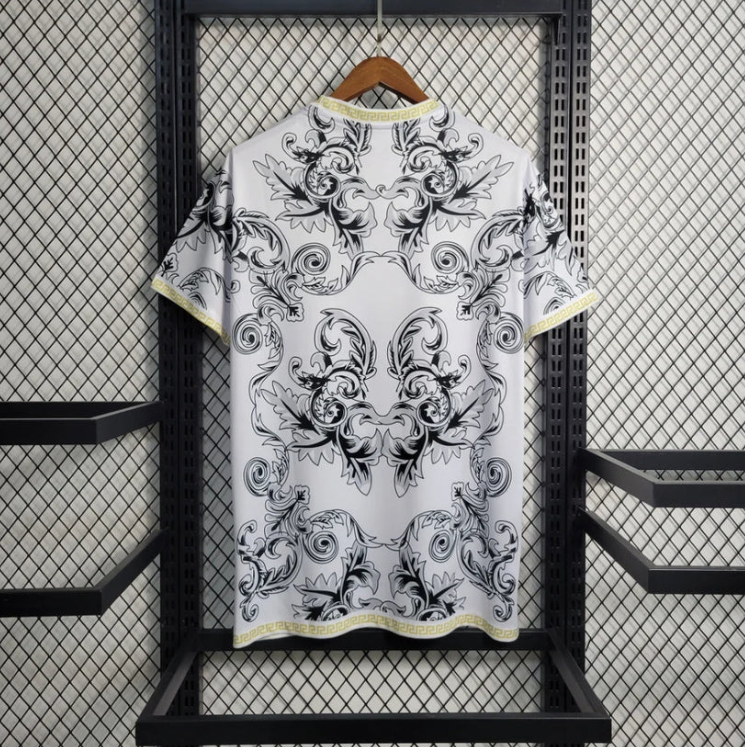 Italy "Versace" White Limited Jersey