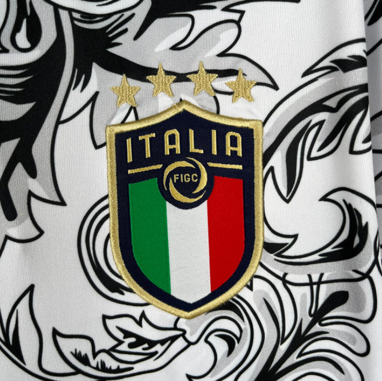 Italy "Versace" White Limited Jersey
