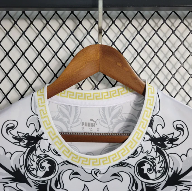 Italy "Versace" White Limited Jersey