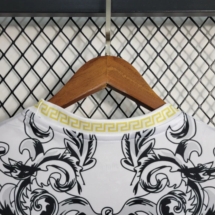 Italy "Versace" White Limited Jersey