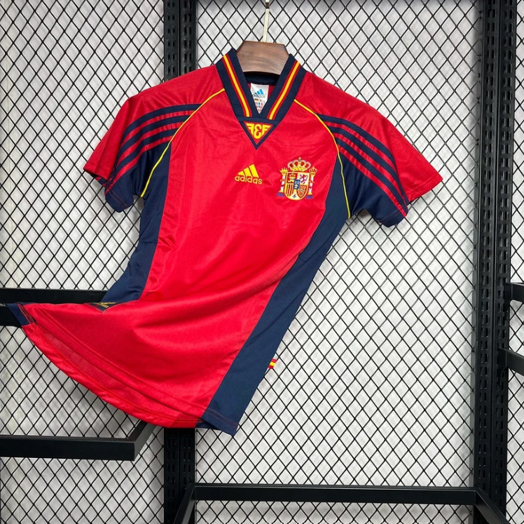 1998 Retro Spain Home Jersey
